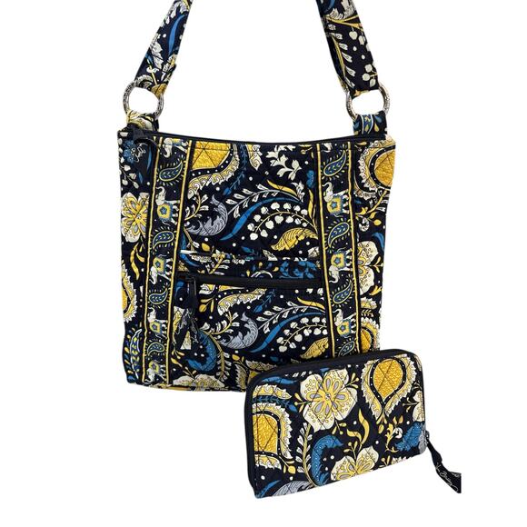 Vera Bradley Hipster Crossbody and Slim Wallet- Ellie the elephant - Picture 1 of 11